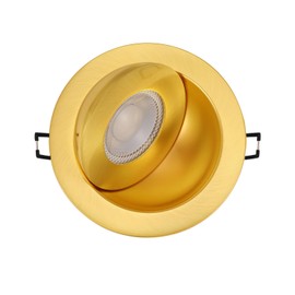 POPANU 4 inch LED Recessed Light - 9W Gold Gimbal Recessed Lighting Canless Soffit Swivel Eyeball 90° Tilt Wafer Slope Ceiling Adjustable Spotlight Dimmable for Accent Lighting Gold 6 Pack