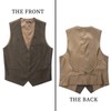 HISDERN Men's Formal Suit Vest Solid Waistcoat for Mens Herringbone