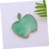 Minkissy 1pc Light Green Resin Manicure Palette Agate Gold Brim
