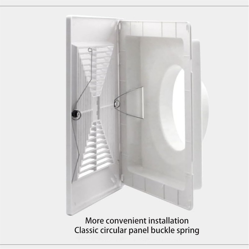ABS Plastic Bathroom Exhaust Fan Cover with Springs, Ceiling/Wall Mounted