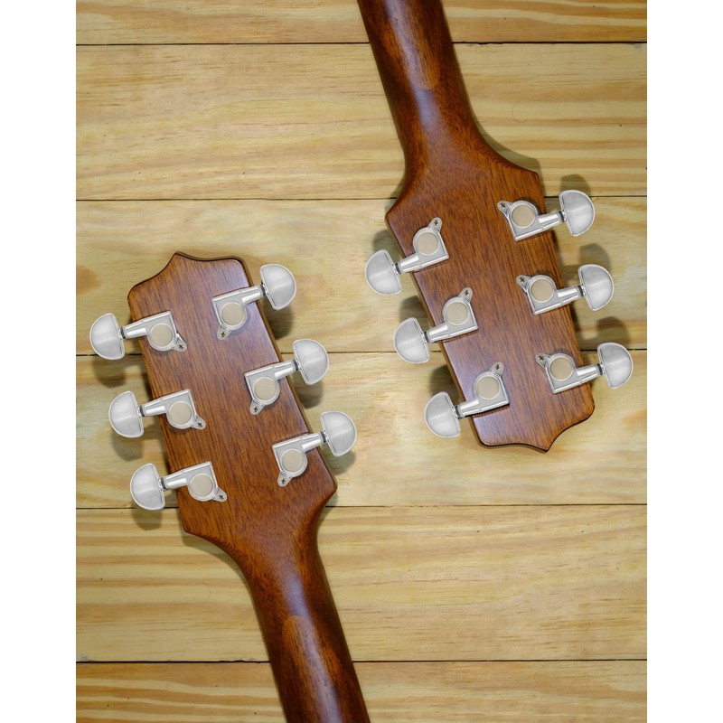 QWORK 6-Pack Guitar Tuning Pegs - Universal 3L+3R Machine Heads
