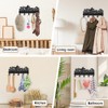 MAYJOYDIY Rabbit Motif Metal Key Hook Blooming Butterfly Coat Rack