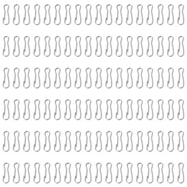 Mini Skater Small 304 Stainless Steel Sping Hooks Rust-Proof Lanyard Snap Clip Hooks for ID Badge Holder Lanyards Key Chain DIY Crafts (300, 13mm/0.51Inch)