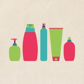 CafePress Toiletries Bottles Styling Products Tote Bag Reusable Natural Beige Canvas Shopping Bag