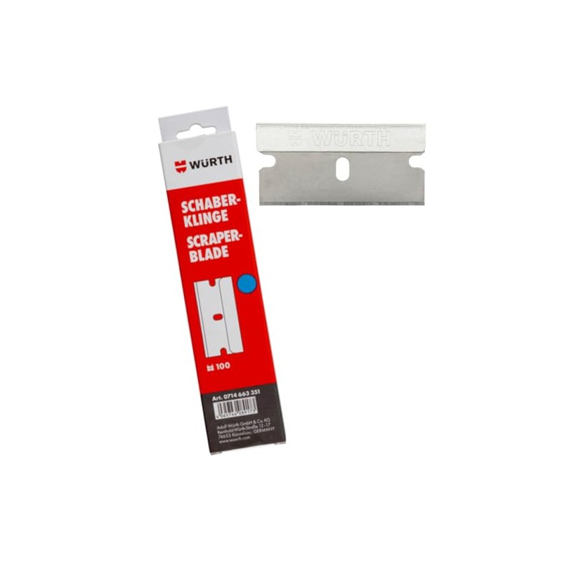 Würth 100 x Replacement Scraper Blades 0714663351 for Würth Blades