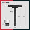 KOTARBAU® Set of 2 Cross Hinges Black 300 mm Shutter