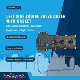 Forwinparts Left Side Engine Valve Cover with Gasket for Ford Explorer Flex Taurus Edge Transit-150 250 350 HD F-150 Lincoln MKX MKS MKZ MKT Continental 2011-2020 BR3Z6582R