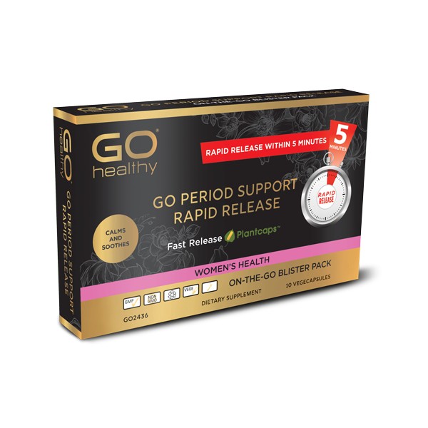GO Healthy GO Period Support Rapid Release Capsules 10 - Expiry 10/24