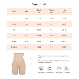 Popilush Shapewear Shorts Tummy Control High Waisted Body Shaper Seamless Underwear for Women Butt Lifting Skin XL/XXL