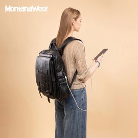 Montana West Laptop Backpack 15.6 Inch Work Backpack Purse for Women Travel Casual Daypack Bookbags with USB Port
