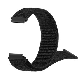 Replacement Band for Garmin Vivoactive 4 Watch Bands/Garmin Forerunner 255/265 / Forerunner 935/945 Bands, Nylon Loop Strap Wristbands for Garmin Venu 3 / Garmin Venu 2 Smartwatch, Black