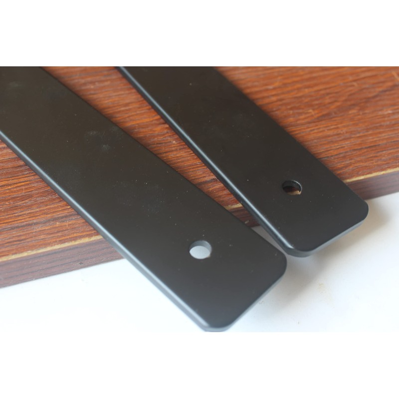 4 Pack - 10 inch Black Hidden L Shelf Bracket