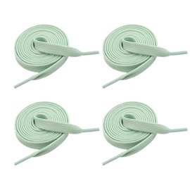 VSUDO 2 Pairs 5/16" Fine Weave Flat Shoe Lace Shoestring for Running Athletic Sneaker, 20 Mint Green, 47" ( 120 CM )