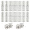 MIVIDE 20 Pcs 3in Door Hinges, 75mm Door Hinges 3”, Silver Stainless Steel Hinges, Butt Hinges 75mm for Interior Doors, Window, Small Household Furniture, Cabinet