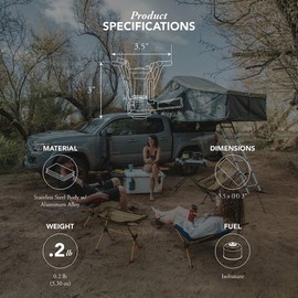 Gas One Backpacking Camping Stove - Pocket Rocket Stove with Piezo Ignition and Case for Isobutane fuel