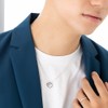 Choice of 12 Birthstones, Ring (Circle) Motif, Silver, Men's, Pendant,