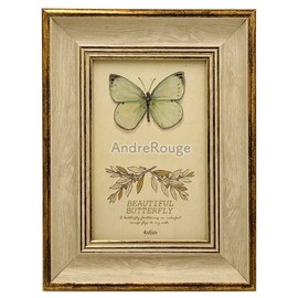 Andrerouge Photo Frame, Picture Frame, Photo Holder, Photo Stand, Postcard, 0.6 gal (2 L), Stylish, Antique, Natural (Postcard, Beige)