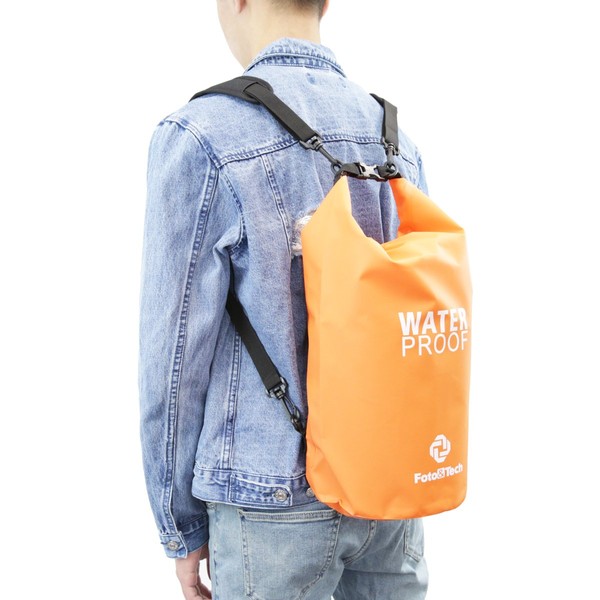 Foto&Tech Orange 10LT Waterproof Dry Bag Roll Top Dry Compression