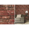 Fine Decor Red Rustic Brick Effect Feature Wallpaper