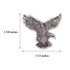 USA American Eagle in Flight Jacket or Hat Pin Silver