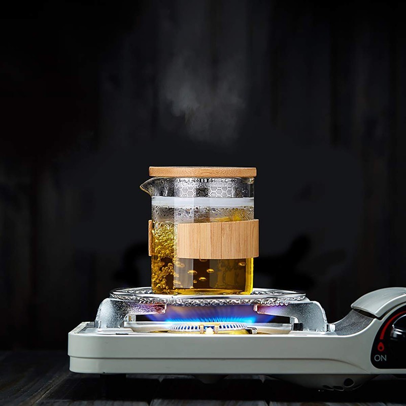 ECYC Portable Travel Tea Set with Storage Case, All-in-One Glass