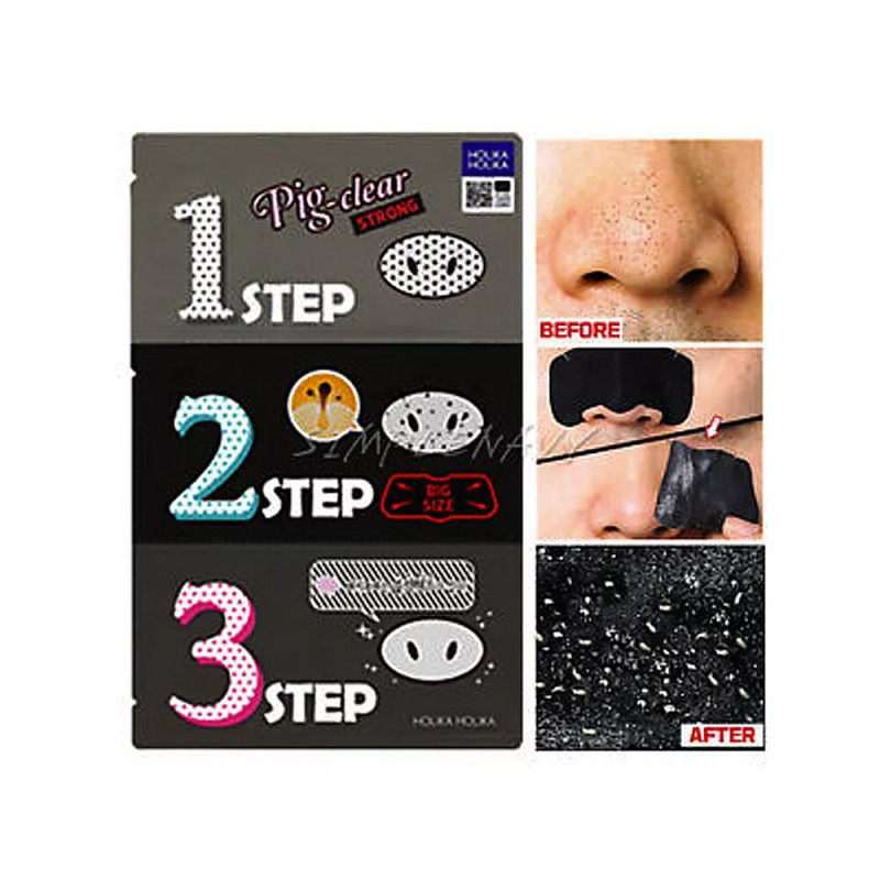 Holika Holika Pig-nose Clear Black Head 3-step Kit Strong Ships