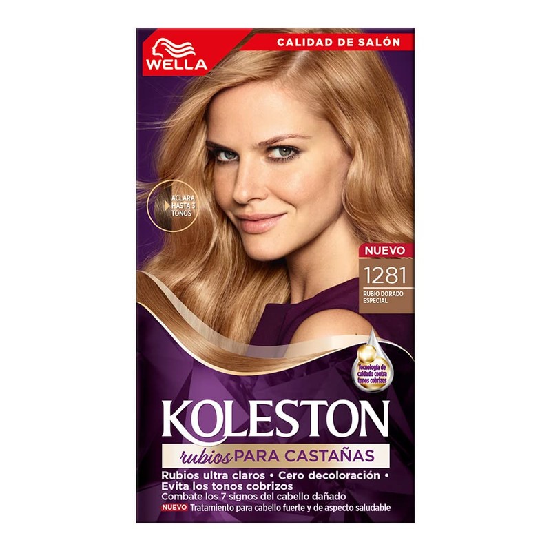 Koleston Tinte Permanente 1281 Rubio Dorado Especial | Crema, Hidratante,
