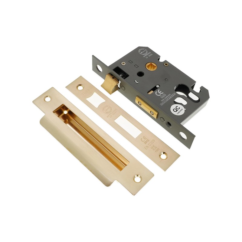 Infinity Decor CE Approved 2.5” Satin Brass Euro Profile Mortice