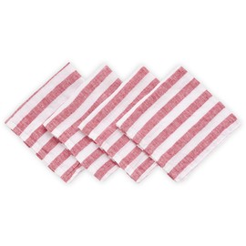 Italian Striped Napkins - Red