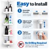 4-Tier Corner Shower Organizer for Bathroom Storage – Adjustable Tension