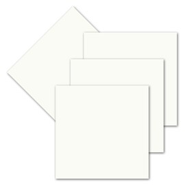 50 x Simple Insert Paper for Square Cards, Cream, 150 x 150 mm, Without fold, Matte Paper by Gustav Neuser
