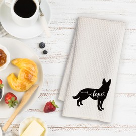 SPBL&L German Shepherd Kitchen Towels, German Shepherd Decor Dish Towels for Kitchen, German Shepherd Gifts for Women, German Shepherd Mom Gifts, German Shepherd Decorative Hand Towels, 16x24 Inch
