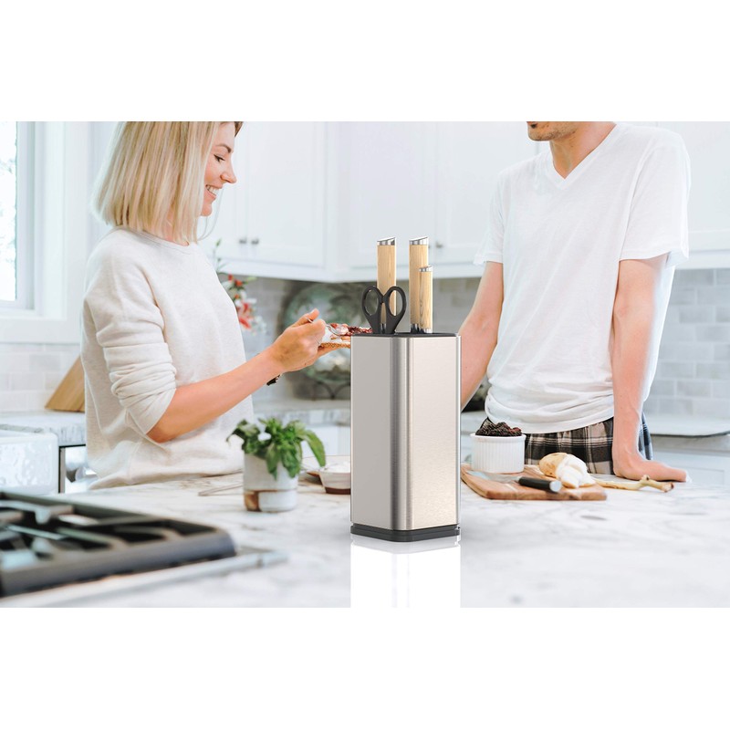 Knife Block Storage Kitchen Knife Stand Holder Stainless Steel Knife