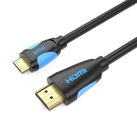 JAMEGA - 1.5 m Mini HDMI Cable, Mini HDMI (C-Type) to HDMI (A-Type) | 4K Ultra HD 2160p / Full HD 1080p | 3D / ARC/CEC | HDMI Standard 2.0 | Ethernet | TV | PC/Notebook