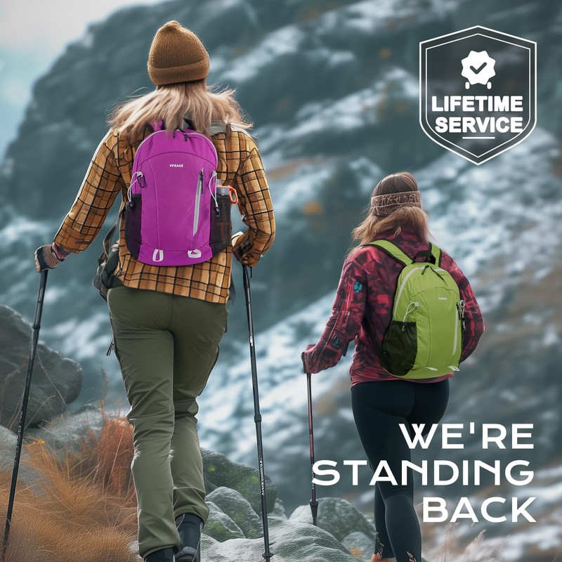 15L Waterproof Hiking Daypack, Small Backpack Travel Outdoor, Lightweight Day