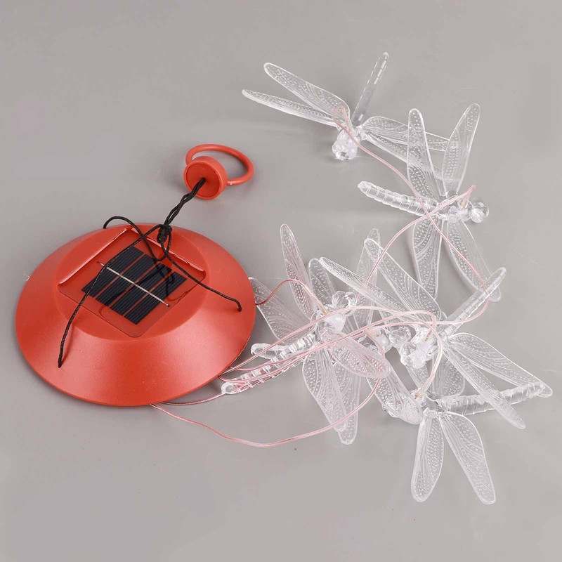 Solar Dragonfly Wind Chime Outdoor LED Wind Chime Garden Yard