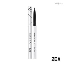Clio 클리오 샤프쏘심플 1호 블랙 워터프루프 펜슬라이너 0.14g 2개 Clio Sharp So Simple No.1 Black Waterproof Pencil Liner 0.14g 2ea [Number 1 Black + Free]