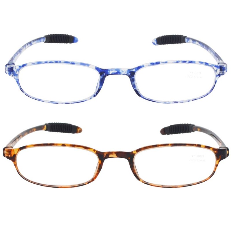Mcoorn Lightweight Reading Glasses,Flexible(Memory Plastic) Readers,Unbreakable reading for Men and