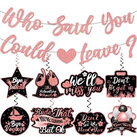 M Amfeov Going Away Party Decorations - NO-DIY Rose Gold Glitter 'Who Said You Could L...