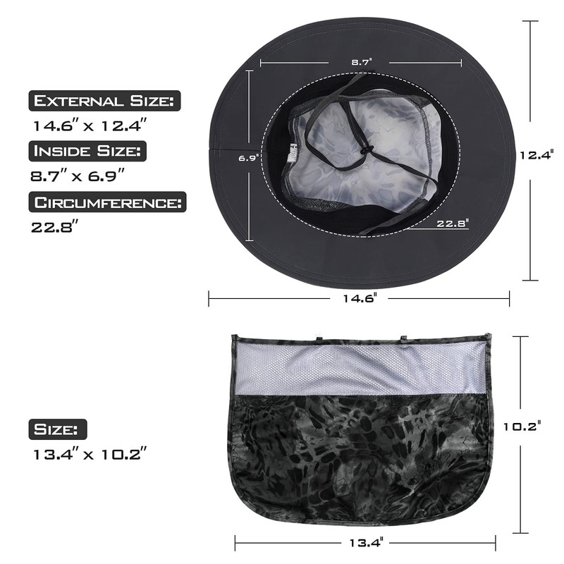 KastKing UPF 50 Boonie Hat Fishing Hat with Removable Neck