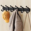 Coat Rack Wall Mounted Heavy-Duty: Metal Coat Hanger 6 Hooks