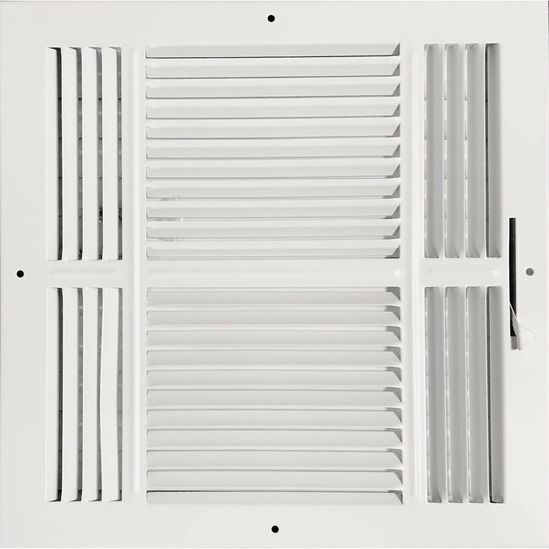 HBW 12"x 12" (Duct Opening Size) 4-Way Stamped Face Steel