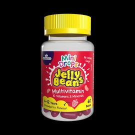 Natures Aid  Mini Drops Jelly Beans Multivitamin Strawberry Flavour 60 Beans