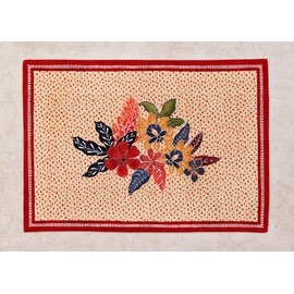 Maison d' Hermine Kalahari 100% Cotton Set of 4 Placemats for Dining Table | Kitchen | Wedding | Everyday | Dinner Parties | Thanksgiving / Christmas (33 cm x 48 cm)