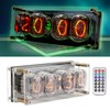 IN12 Glow Tube Clock with Remote Controller Electronic Digital Tube