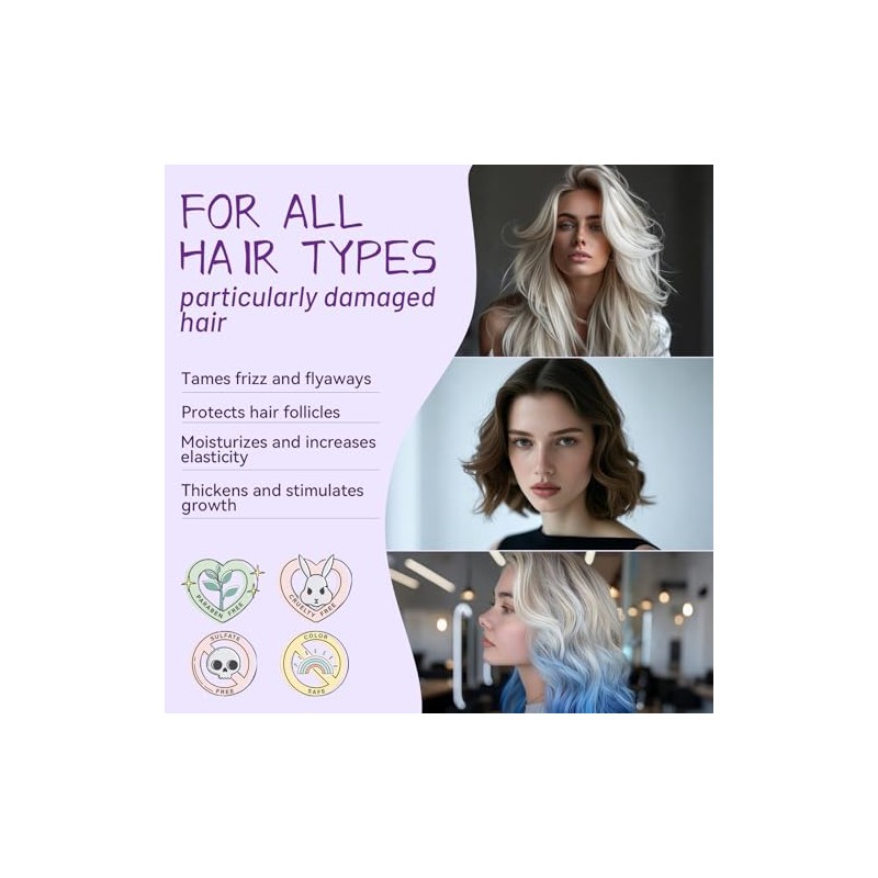 Luseta Biotin & Collagen Shampoo Conditioner Set,Thicking Shampoo for Hair