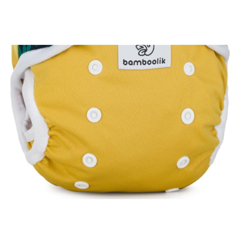 Bamboolik. Waterproof Washable One Size Duo, Button Closure, Double Side