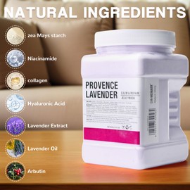 ELVENSTARS Collagen Jelly Mask – Jelly Mask for Facials & Vajacial, Mascarilla Hidroplástica Facial,Esthetician Supplies for All Skin Types (Lavender)