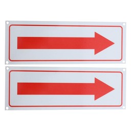 HAWILLOSCH Aluminum Arrow Signs 2Pcs Durable Outdoor Directional Arrows for Safety Guidance in Schools Warehouses and Parking Lots