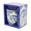 Gift Souvenirs Portuguese Ceramic Espresso Cup with Spoon – Blue